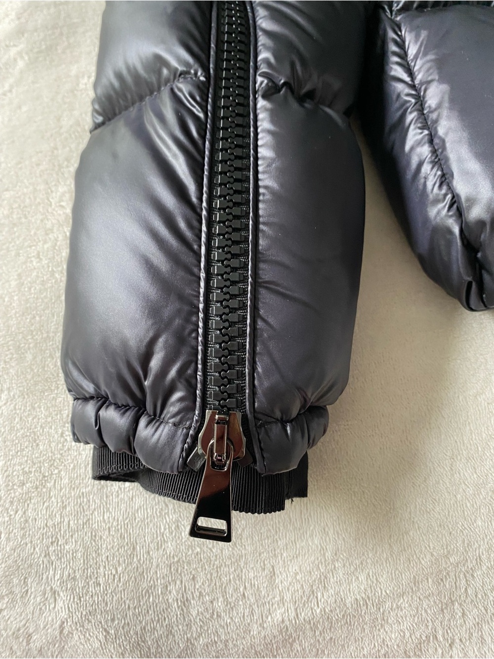 Women’s Moncler Black Shiny Quilted Down Puffer Jacket, - Picture 8 of 16
